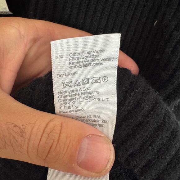 Madewell SoftWool Square-Neck Pullover Sweater Womens XL Black Knit Relaxed Fit - Picture 7 of 9